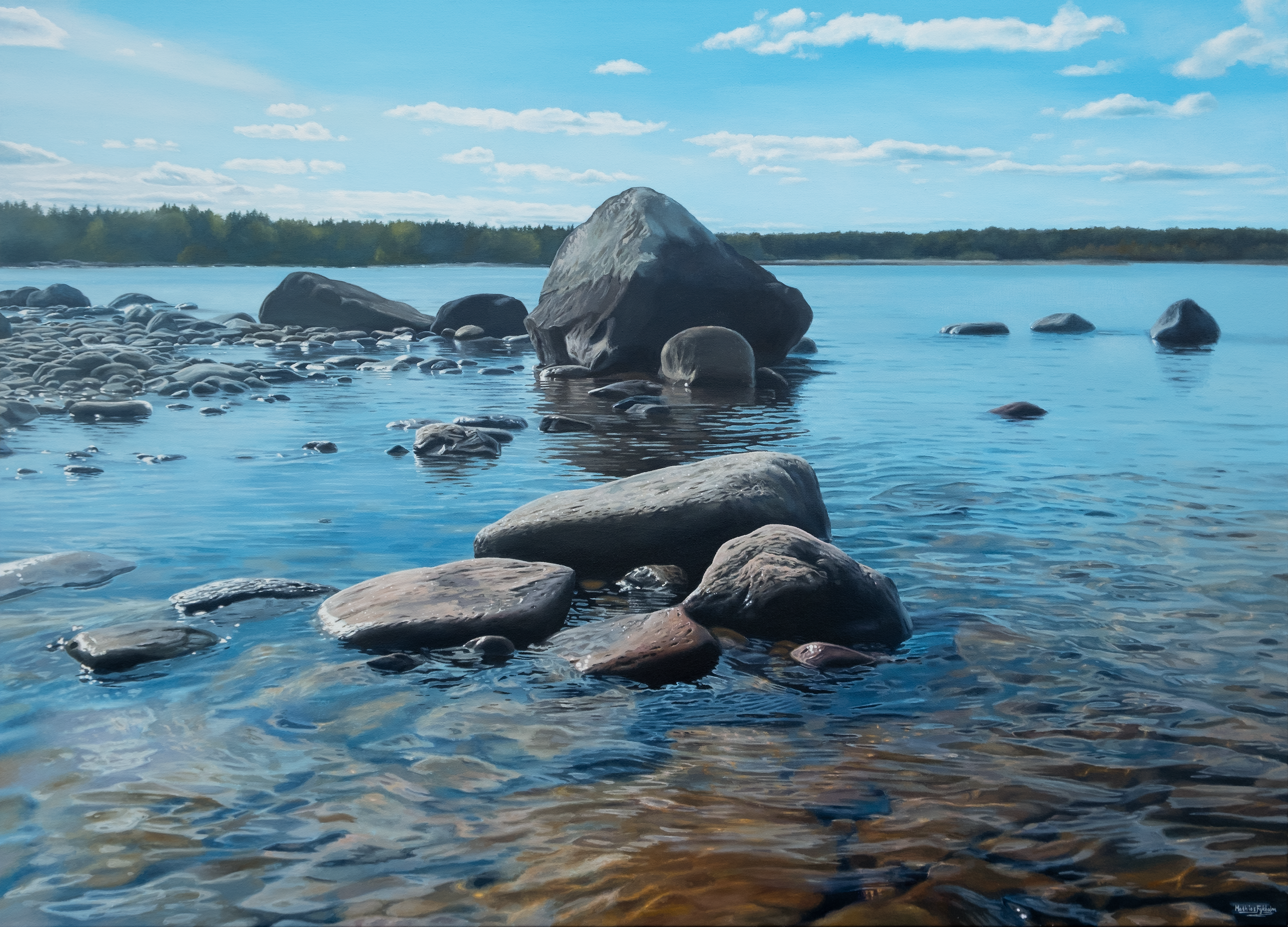 This is a portrait picture showing contemporary Swedish artist Mathias Frykholm