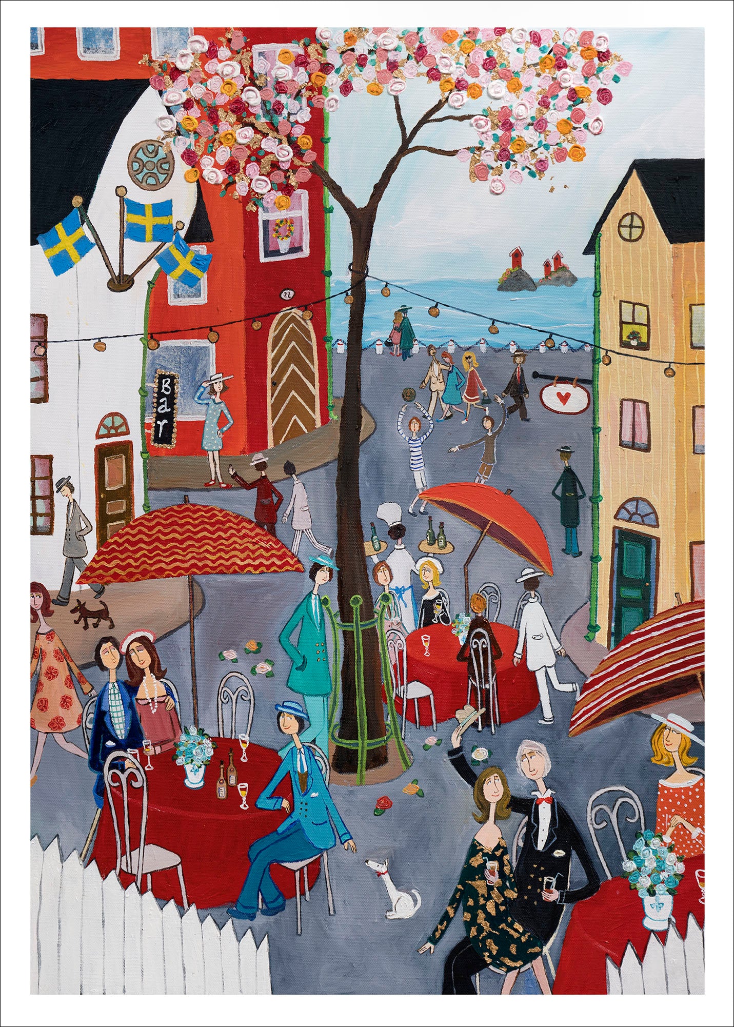 Sommarstadens vimmel - Fine Art Print