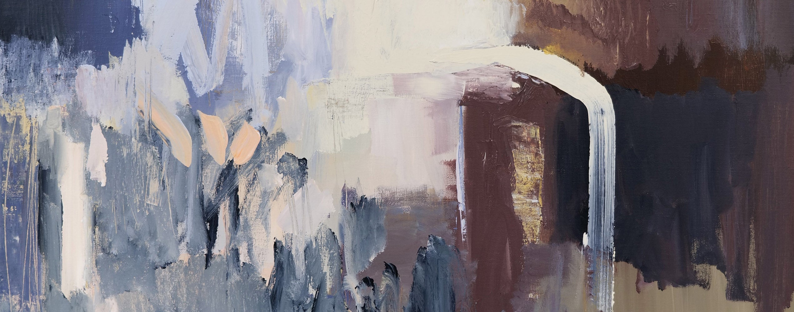 Tomas Hammars abstrakta målning med dynamiska färger och former