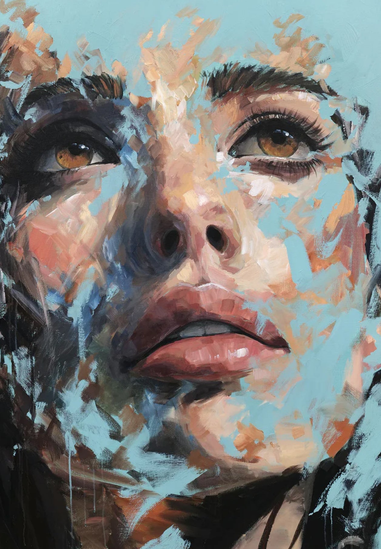 Ett fine art print skapat av Tomas Hammar med en kvinna i abstrakt landskap