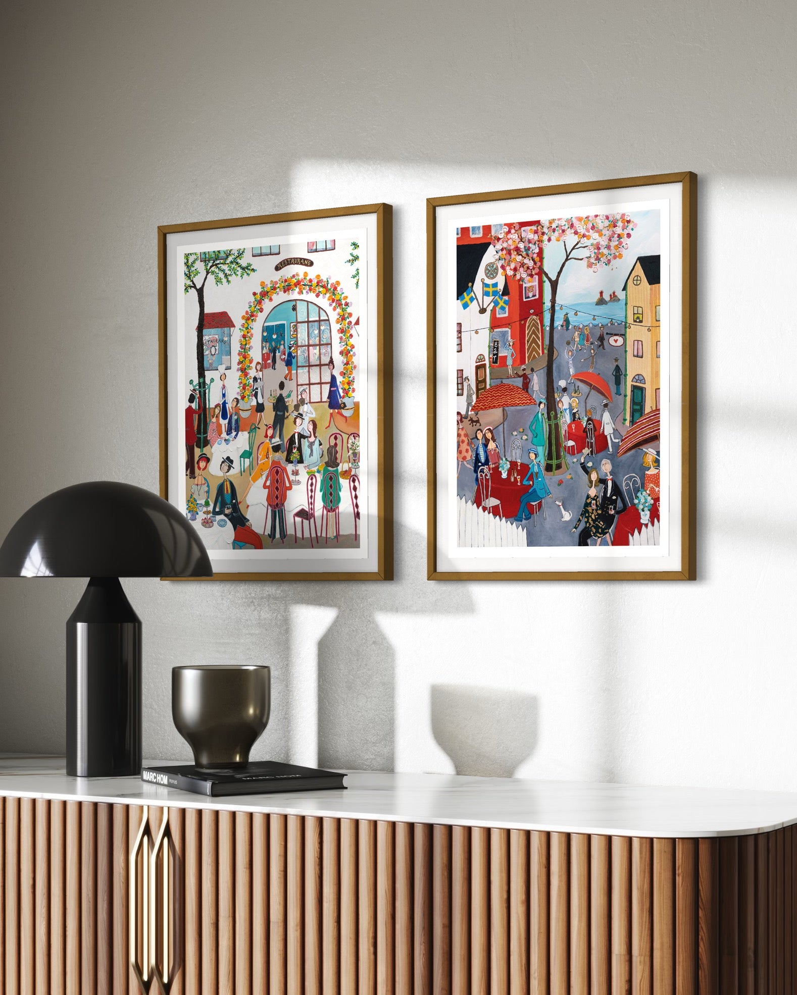 Sommarstadens vimmel - Fine Art Print