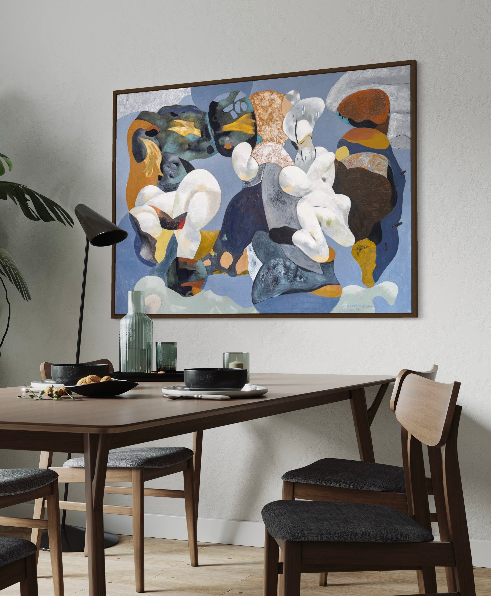 Lennart Olausson - Figurativt konstverk med detaljrikedom och känslomässig djup.