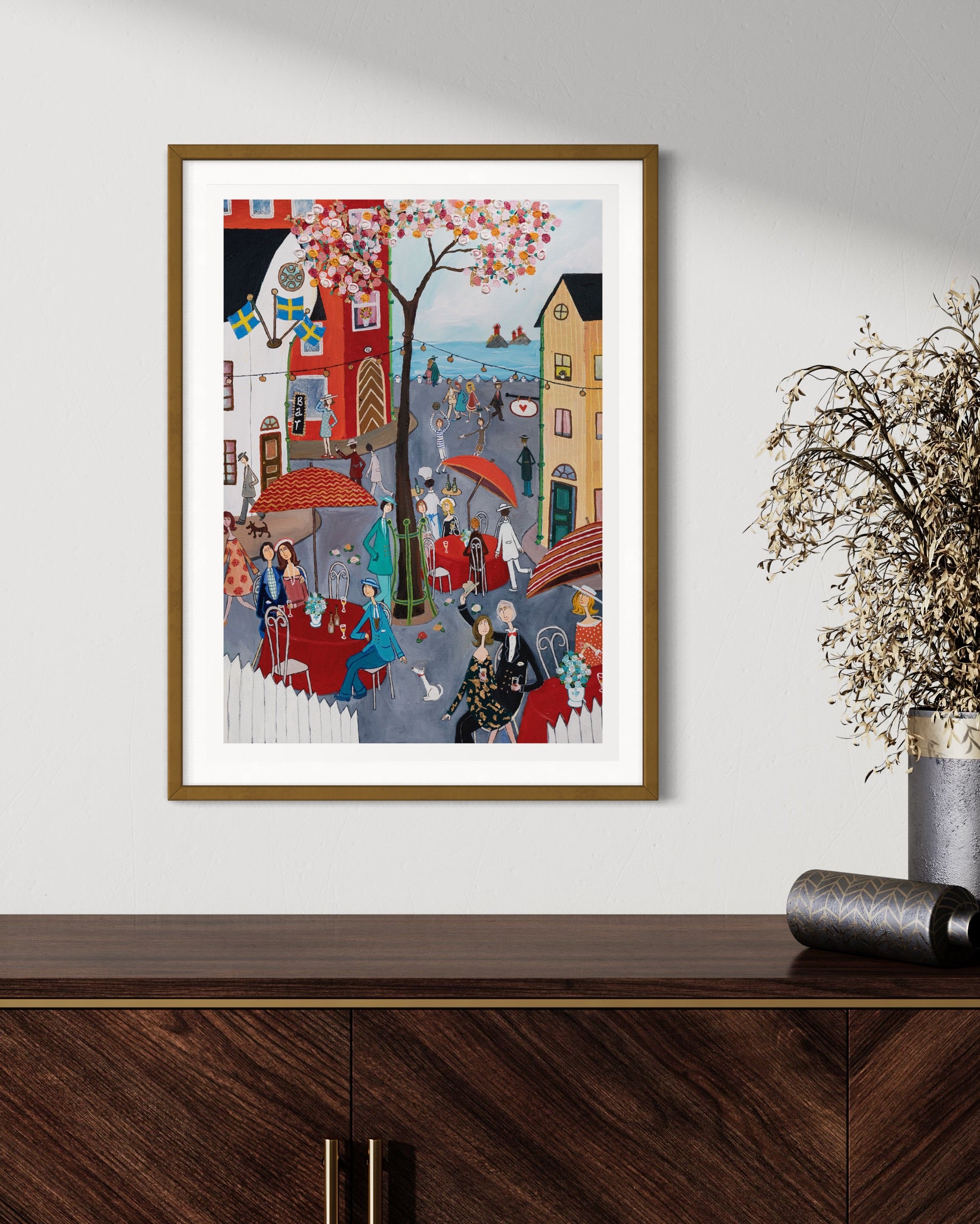 Sommarstadens vimmel - Fine Art Print