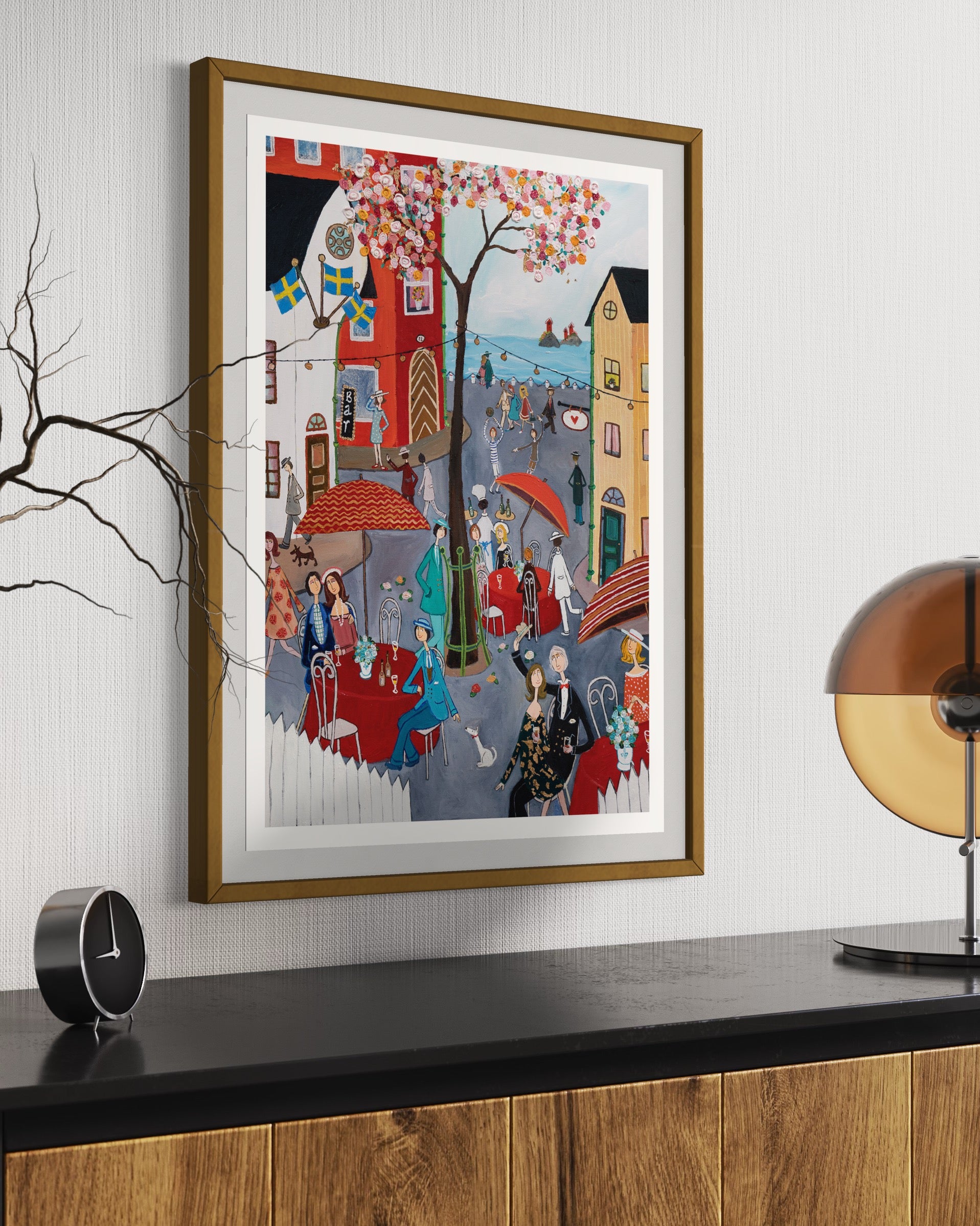Sommarstadens vimmel - Fine Art Print