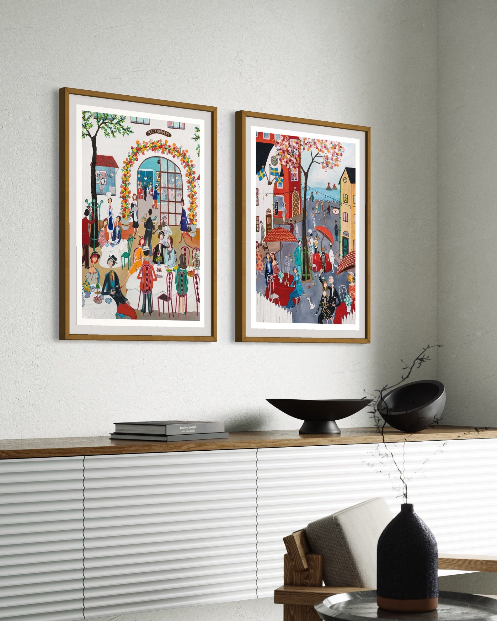 Sommarstadens vimmel - Fine Art Print
