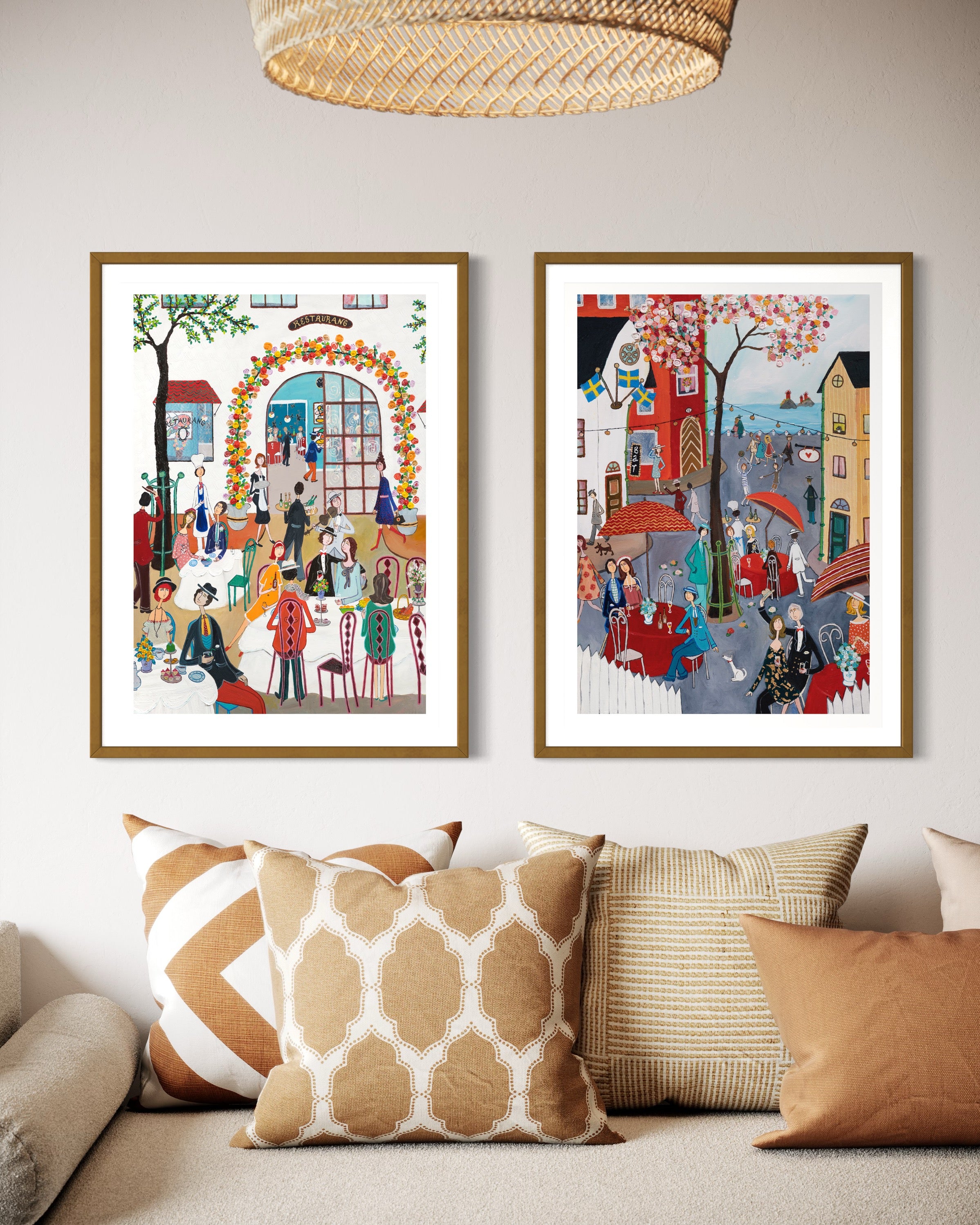 Sommarstadens vimmel - Fine Art Print
