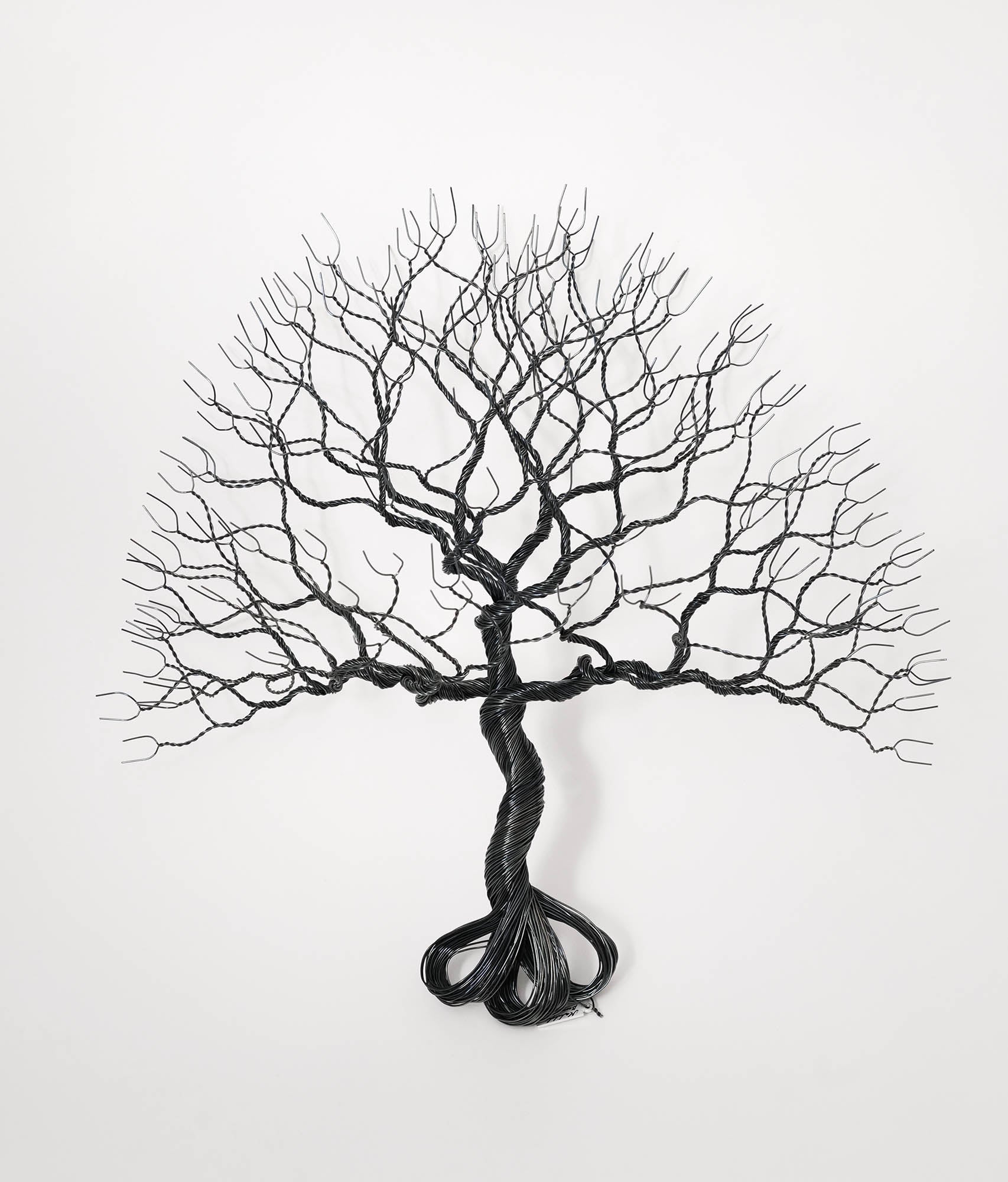 Grandfather's Oak (wall sculpture) - Black annealed iron wire