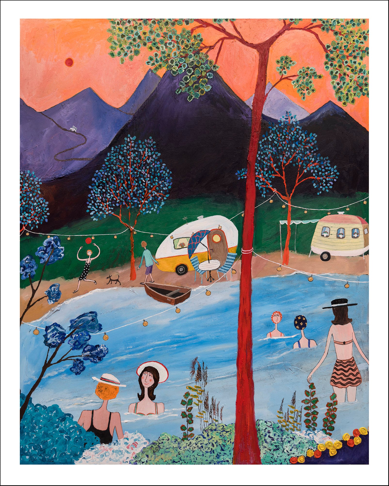 Sommarkvällens sista dopp - Fine Art Print